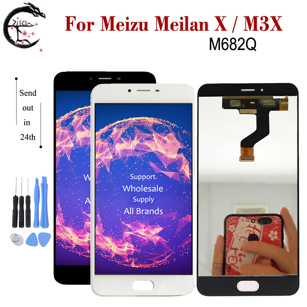 5 &quotНовый ЖК дисплей для Meizu Meilan X LCD M3X M682Q кодирующий преобразователь сенсорного