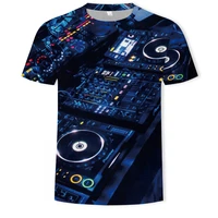 summer fashion o collar mens t shirt dj scene disco 3d printed casual t shirt mens asian size s 6xl t shirts for men