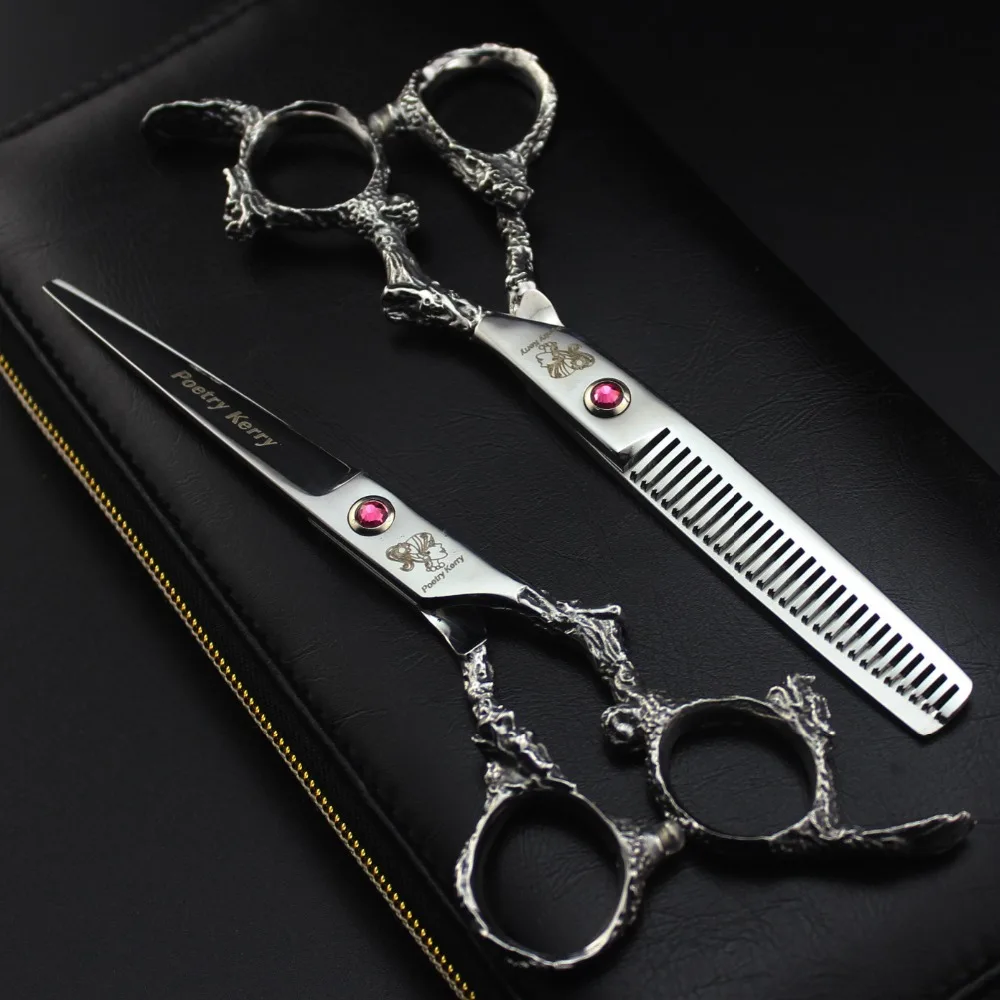 6 0 Парикмахерские ножницы с рукояткой дракона стрижка парикмахерский салон
