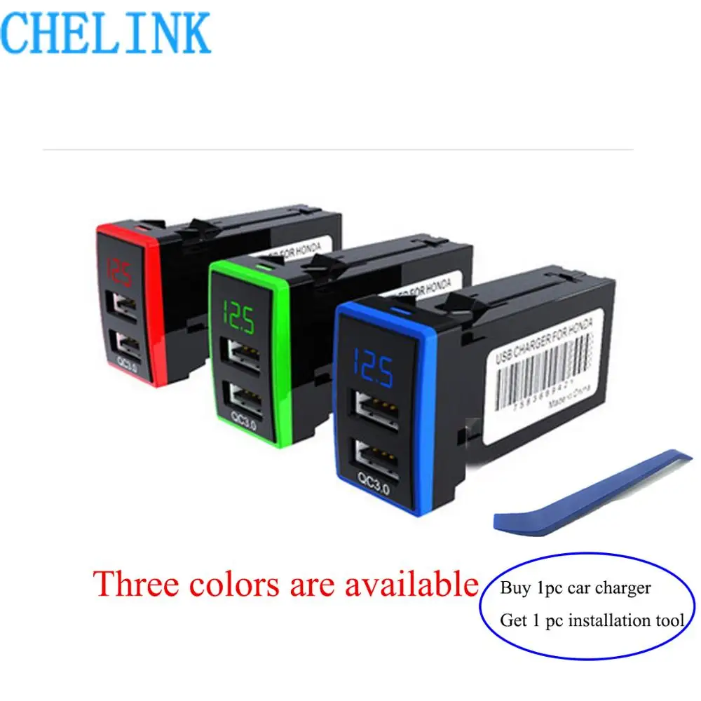 Автомобильные аксессуары CHELINK автомобильное зарядное устройство QC 3 0 адаптер с