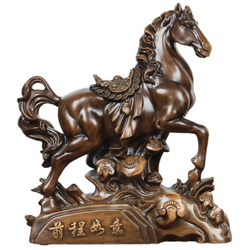 Китайская лошадь скульптура орнамент из смолы счастливые деньги ремесла