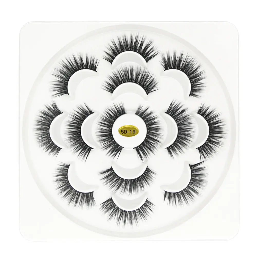 7 пар 5D накладные ресницы толстые норковые Индивидуальные Длинные Накладные