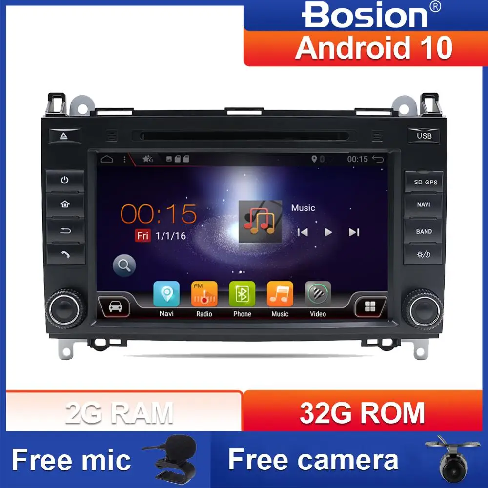 Четырехъядерный Android 10 для Mercedes Benz Sprinter B200 W209 W169 B class W245 B170 Vito W639 2DIN автомобильный