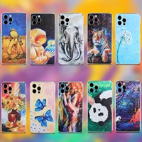 case for huawei p30 p40 p50 cases silicon cover on for huawei p30 p40 p50 pro tpu oil painting style phone coque funda