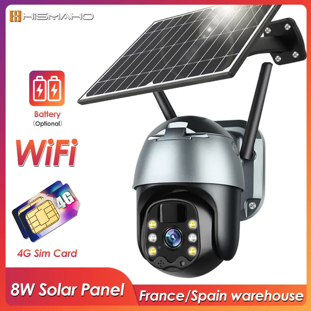 

CCTV Camera Outdoor Video Surveillance With 4G Sim Card Solar Security Camera WiFi Battery Mini IP Camera PTZ Street Camera