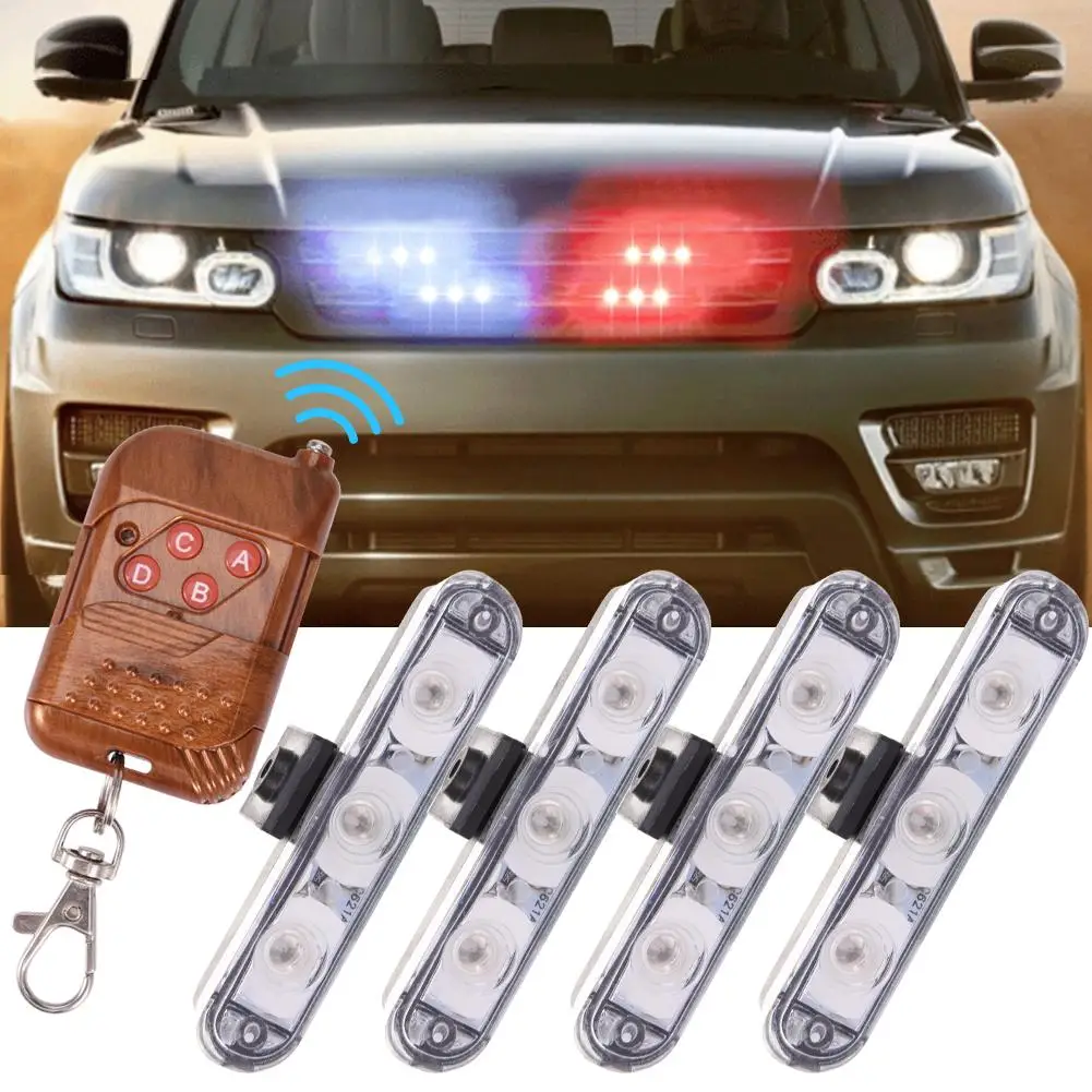 1 for 4 3 светодиодный фонарь для вспышки RC автомобильный многорежимный ABS Мощный 12