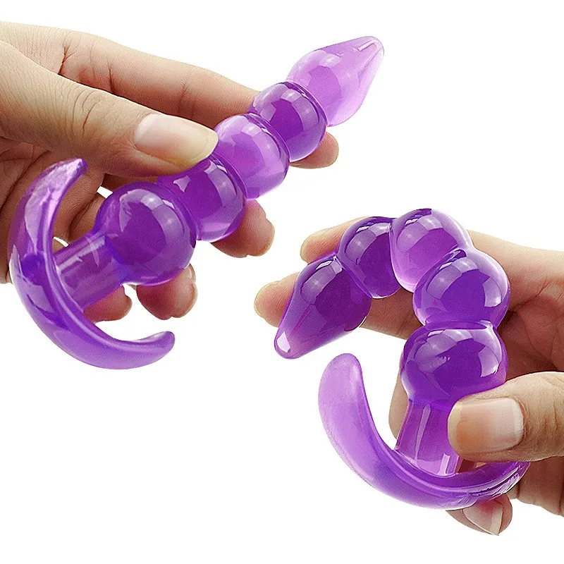 Силиконовые анальные бусины Анальная пробка массажер простаты оргазм