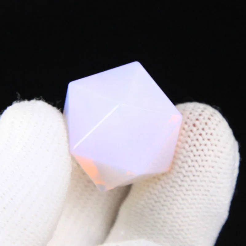 

23.5mm Polyhedron Pink Glass Prism Photo Ornaments Crystal Valentine's Day Christmas Girlfriend Gift Optical Glass