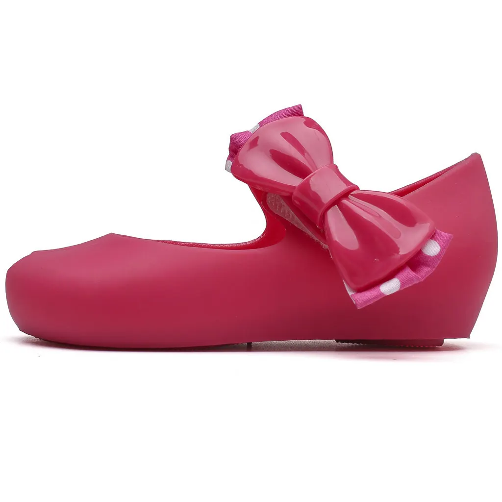Mini Ultragirl+ Minnie II; Новинка года; прозрачные сандалии с бантом для девочек; детские сандалии Melissa; детская нескользящая обувь