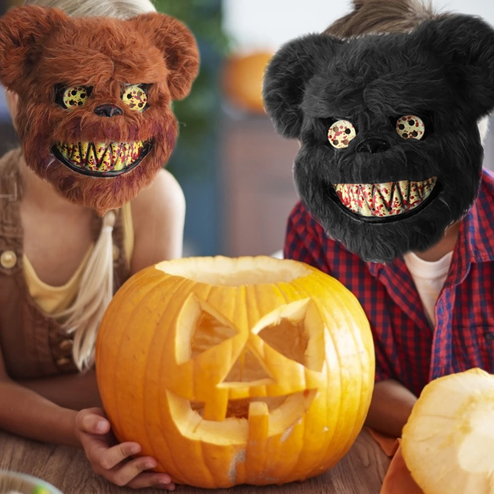 Новая маска для Хэллоуина убийца кролик медведь плюшевый мишка Хэллоуин