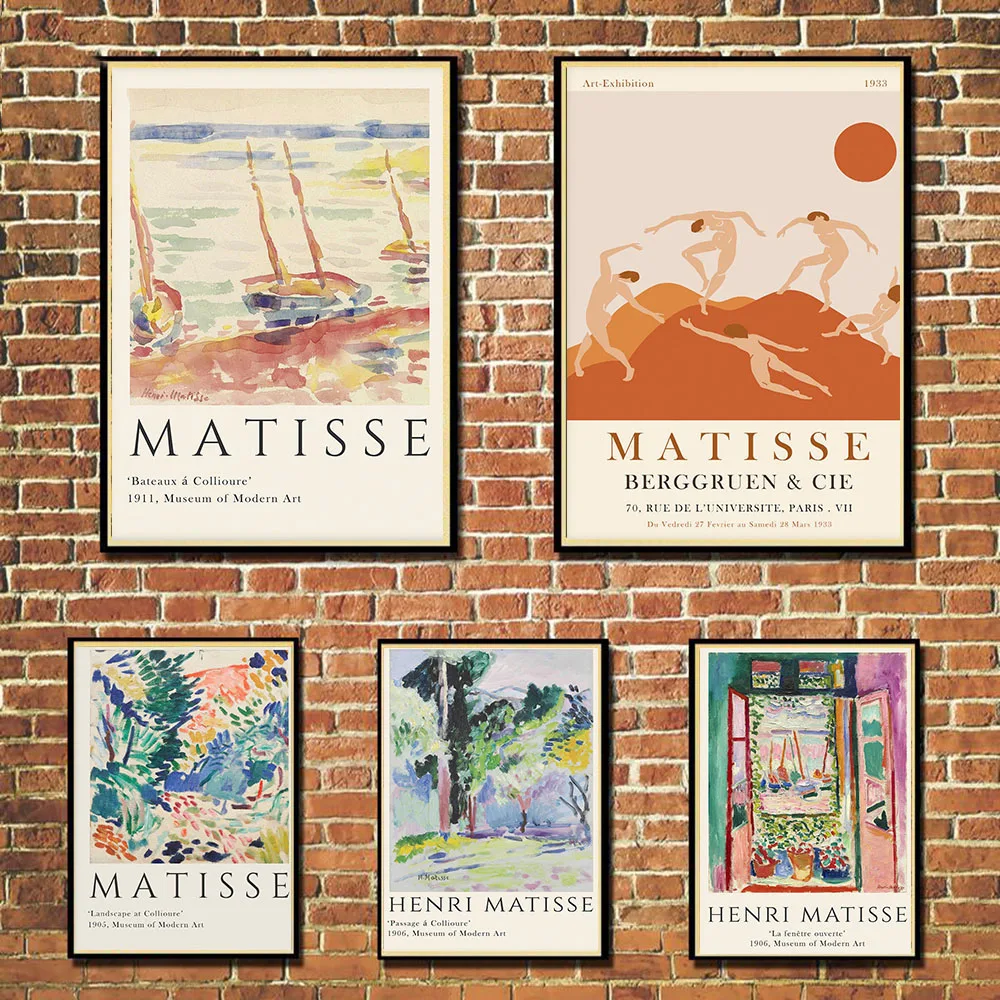 

Henri Matisse Retro Posters And Prints Abstract Landscape Wall Art Vintage Canvas Painting Pictures For Living Room Home Decor