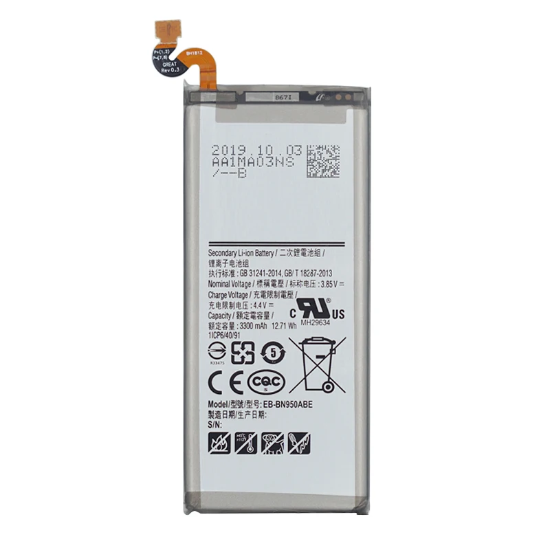 Новый аккумулятор высокого качества для Samsung N950 N950F N950U N950N 3300 мАч Note 8 | Мобильные