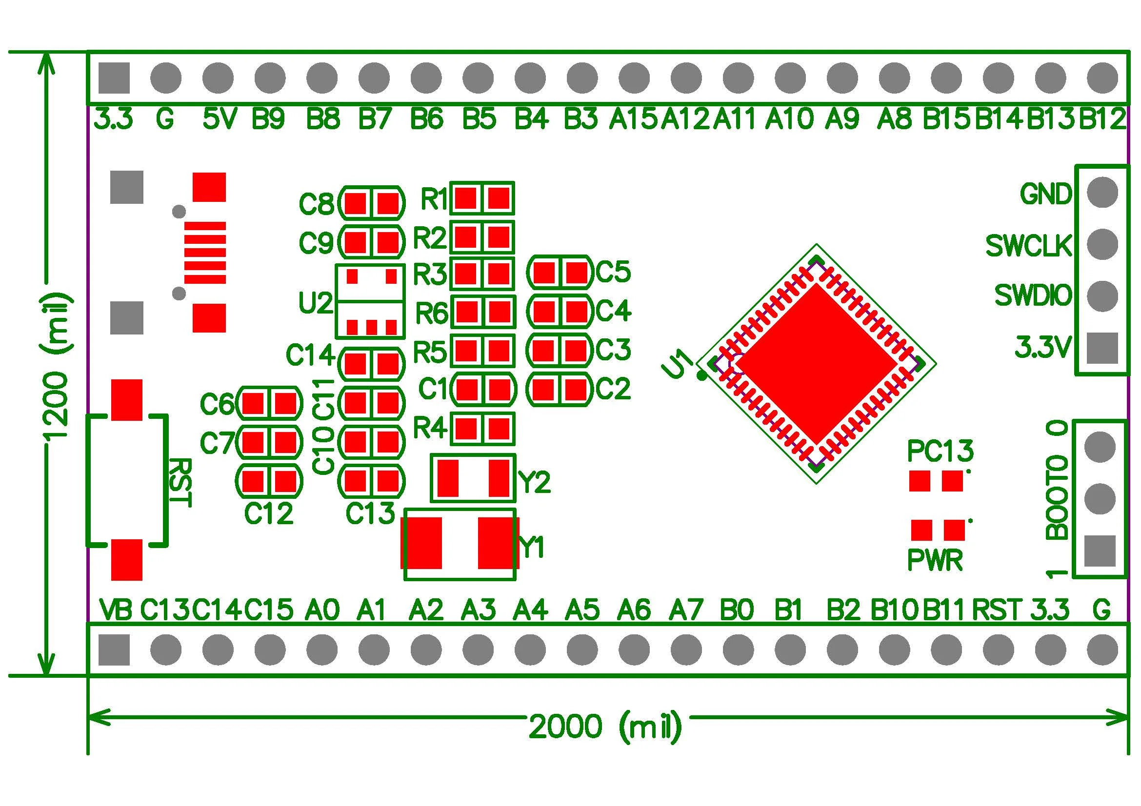 Материнская плата Stm32l151ccu6 ЖК-дисплей большая емкость минимум Cbt6 макетная низкое