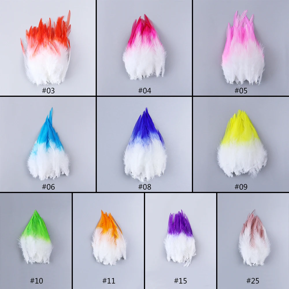 

50pcs Natural Two-color Chicken Feathers Are Used For Home 4-6inch Accessories Plumas Decorativas