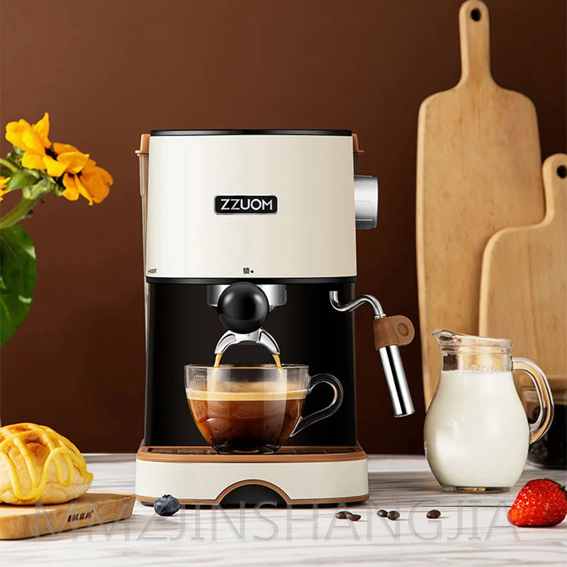 Полуавтоматическая кофемашина из нержавеющей стали Бытовая кофеварка с паровым