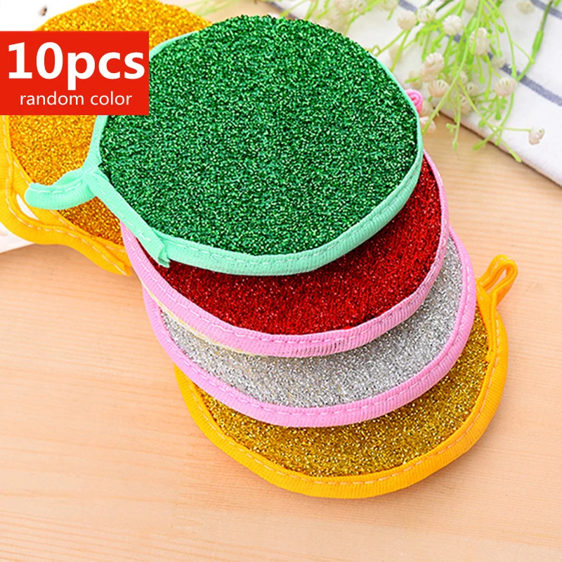 

10 шт бытовой губчатая Мочалка для Кухня блюдо чаша для масла с антипригарным покрытием стиральная тряпка посуда моющая Чистящая инструмент