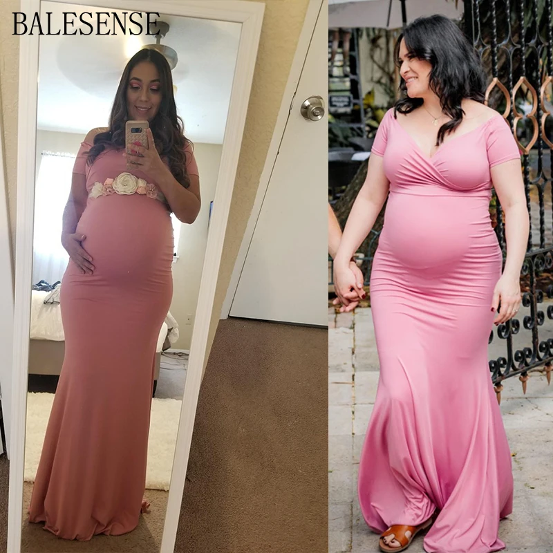 Хлопковое платье макси для беременных Платья фотосъемки женское сексуальное с v