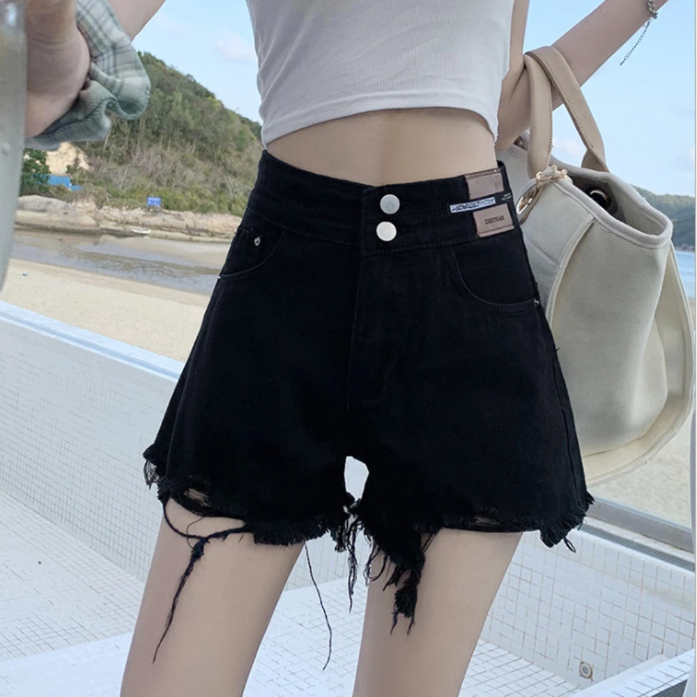 Женская обувь в винтажном стиле С Высокой Талией Модные низ с бахромой рваные