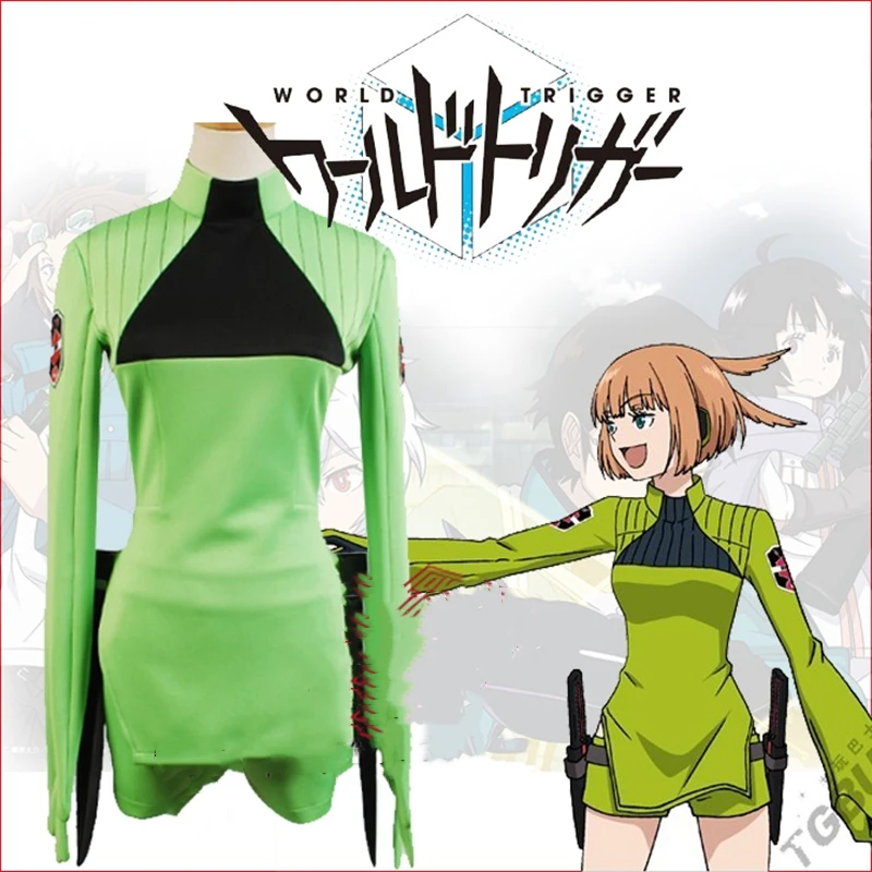 Костюм Anime World Trigger Kirie Konami для косплея на Хэллоуин: пиджак, брюки и ножны в настроенном размере.