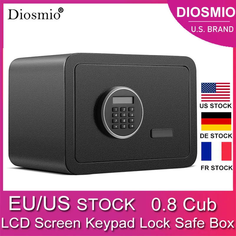 Сейф DIOSMIO с ЖК-дисплеем, сейф с двойным паролем 0,8 куб, с блокировкой клавиатуры, цифровой шкаф, сейф для денег, пистолета, ювелирных изделий