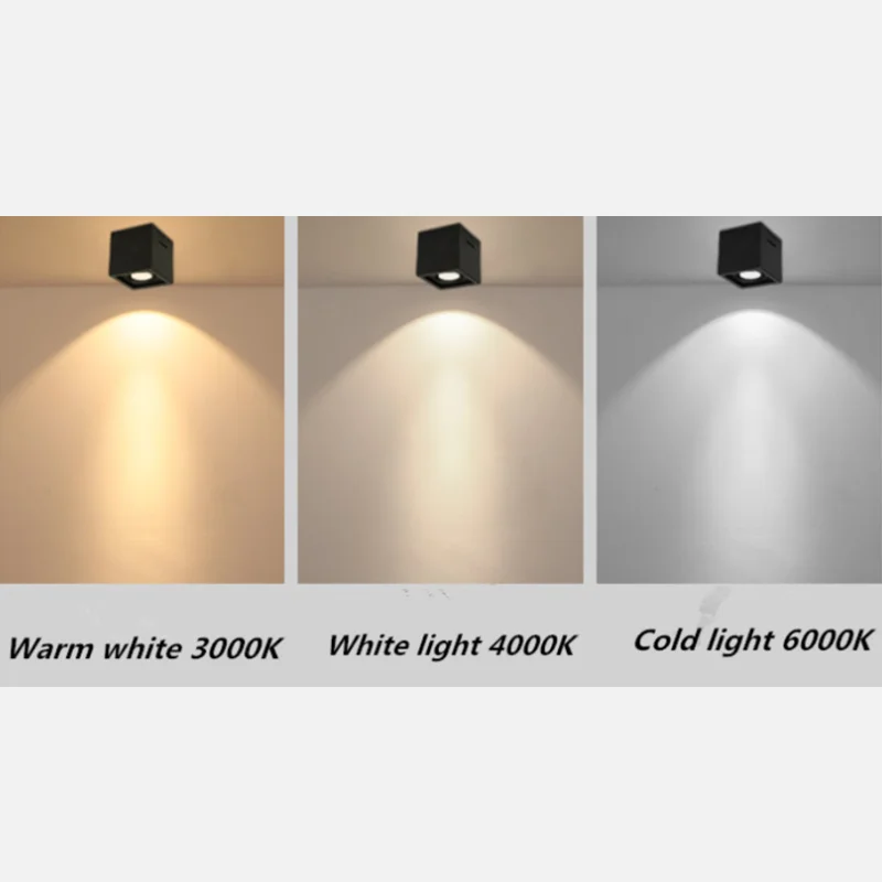 Супер Яркость AC 85 230V площадь поверхностного монтажа светодиодный COB СИД Dimmable вниз
