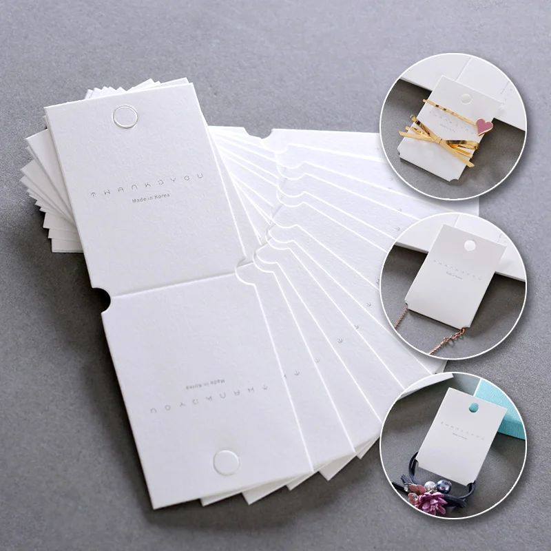 

350gsm Paper Jewelry Necklace Bracelet Hair Rope Rubber Bands Hair Clip Decoration Accessories Display Card Cardboard Tags Stock