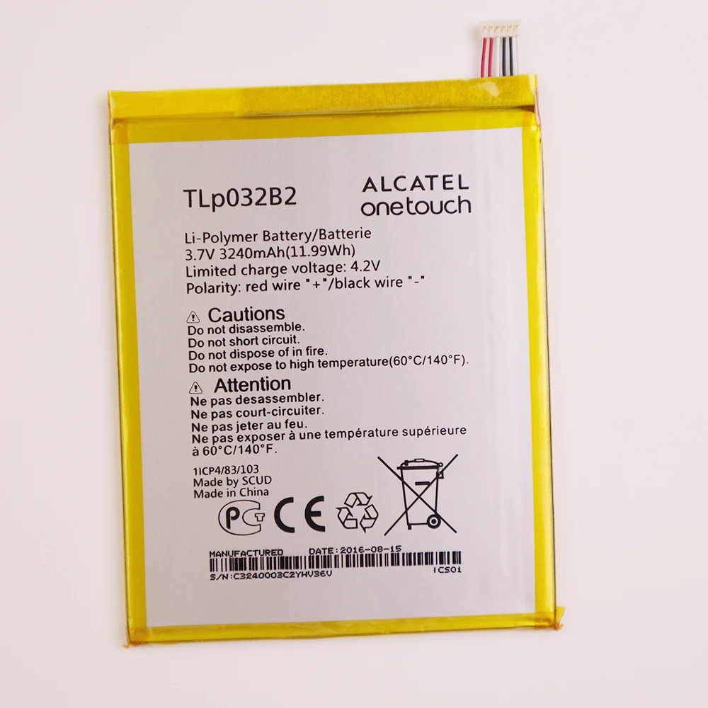 Высокое качество 3240 мАч TLp032B2 батарея для Alcatel One Touch Pixi 8 3 0 3G WiFi OT-9015W OT-P330X TLp032BD |