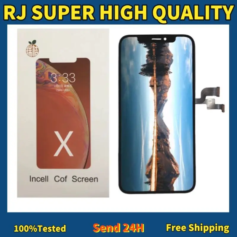

RJ X Incell Screen For iPhone X XS XR Xs Max 11 Pro LCD display 3D touch Digitizer Assembly Replacement Parts XS XR LCD + Gift
