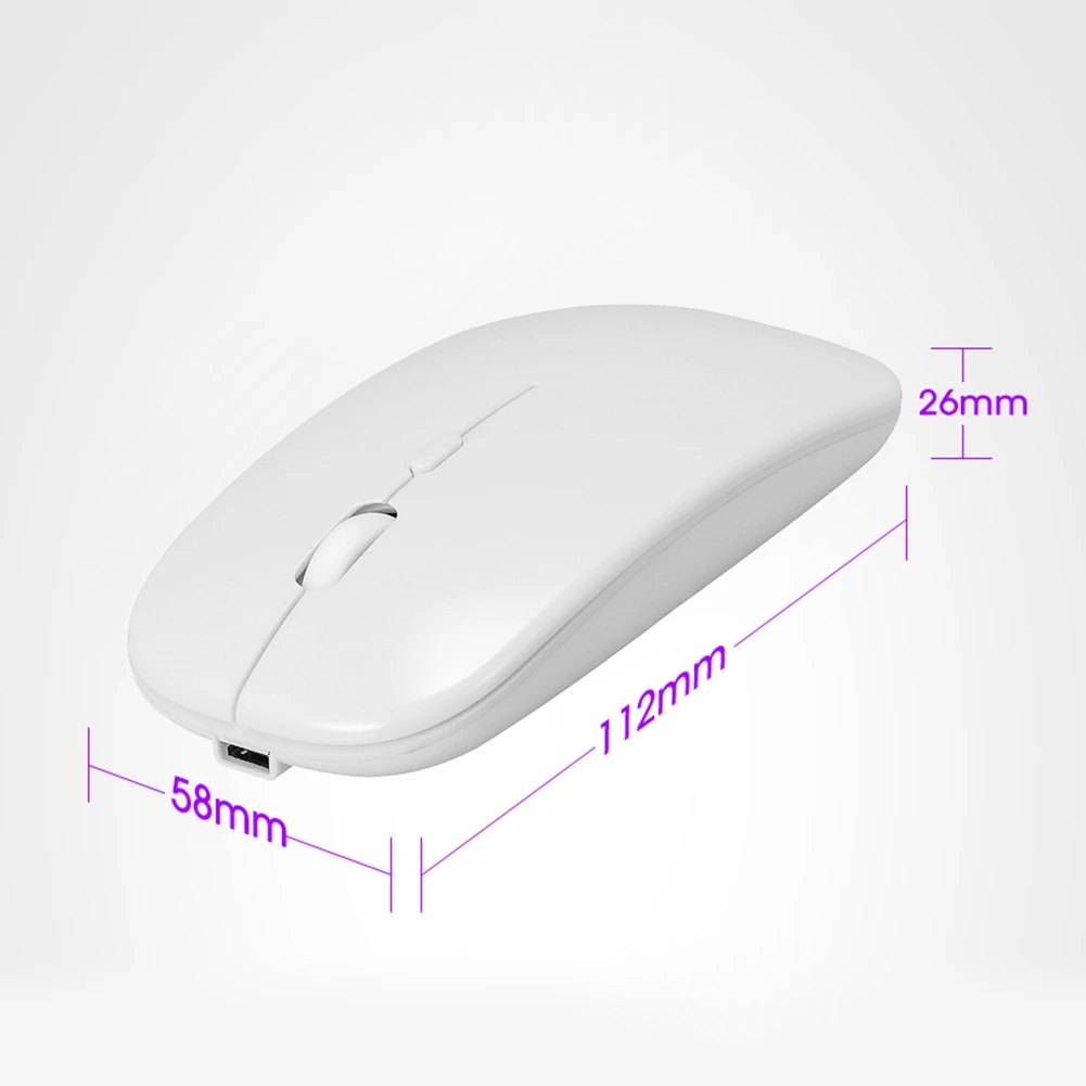 

2.4GHz Wireless Bluetooth Mouse Dual Mode USB Rechargeable Optical Mice for PC Laptop Computer Ergonomic Mice Silent
