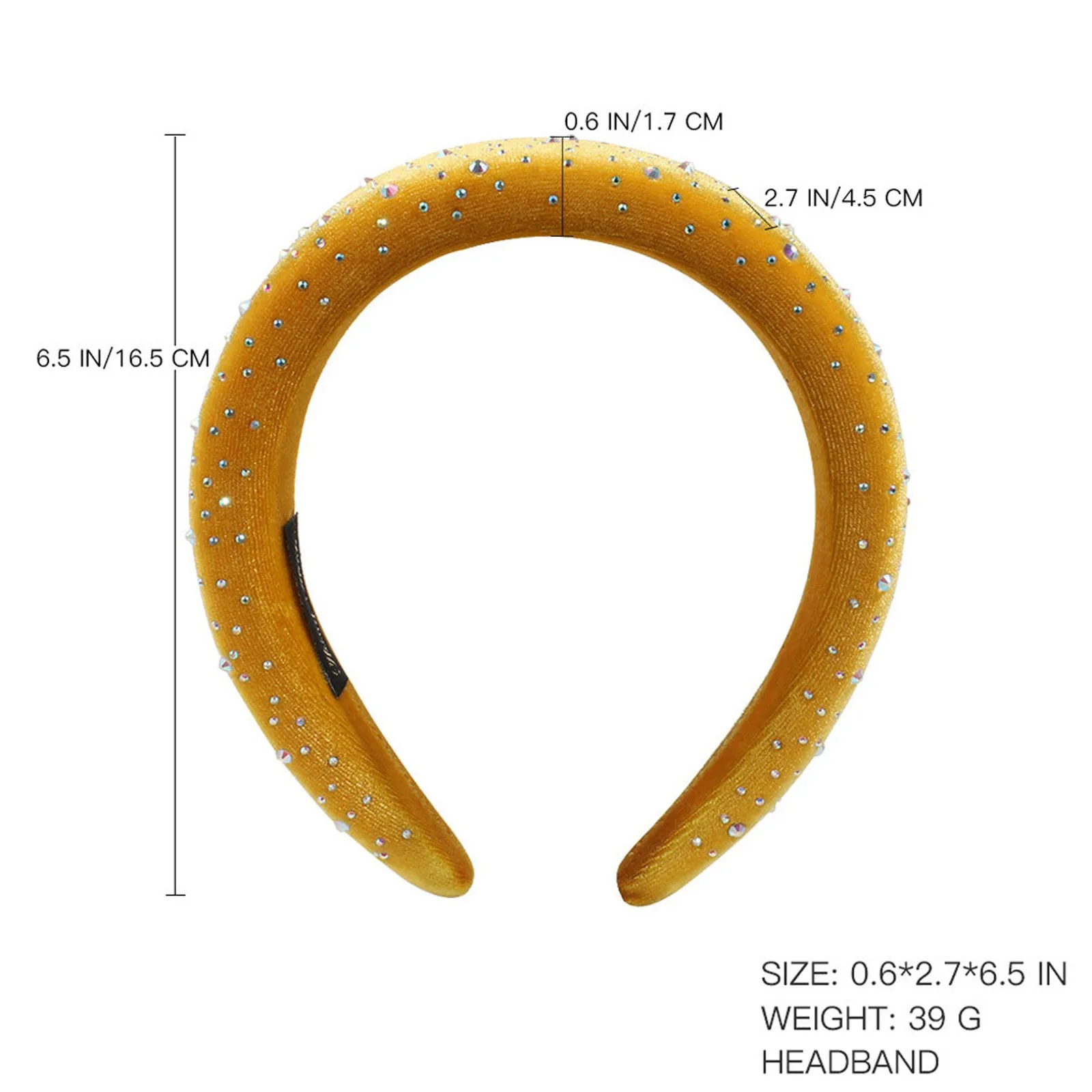 

Luxury New Bejeweled Padded Headbands Fashion Luxurious Rhinestones Sponge Hairbands for Women Sparkly Novelty Headbands