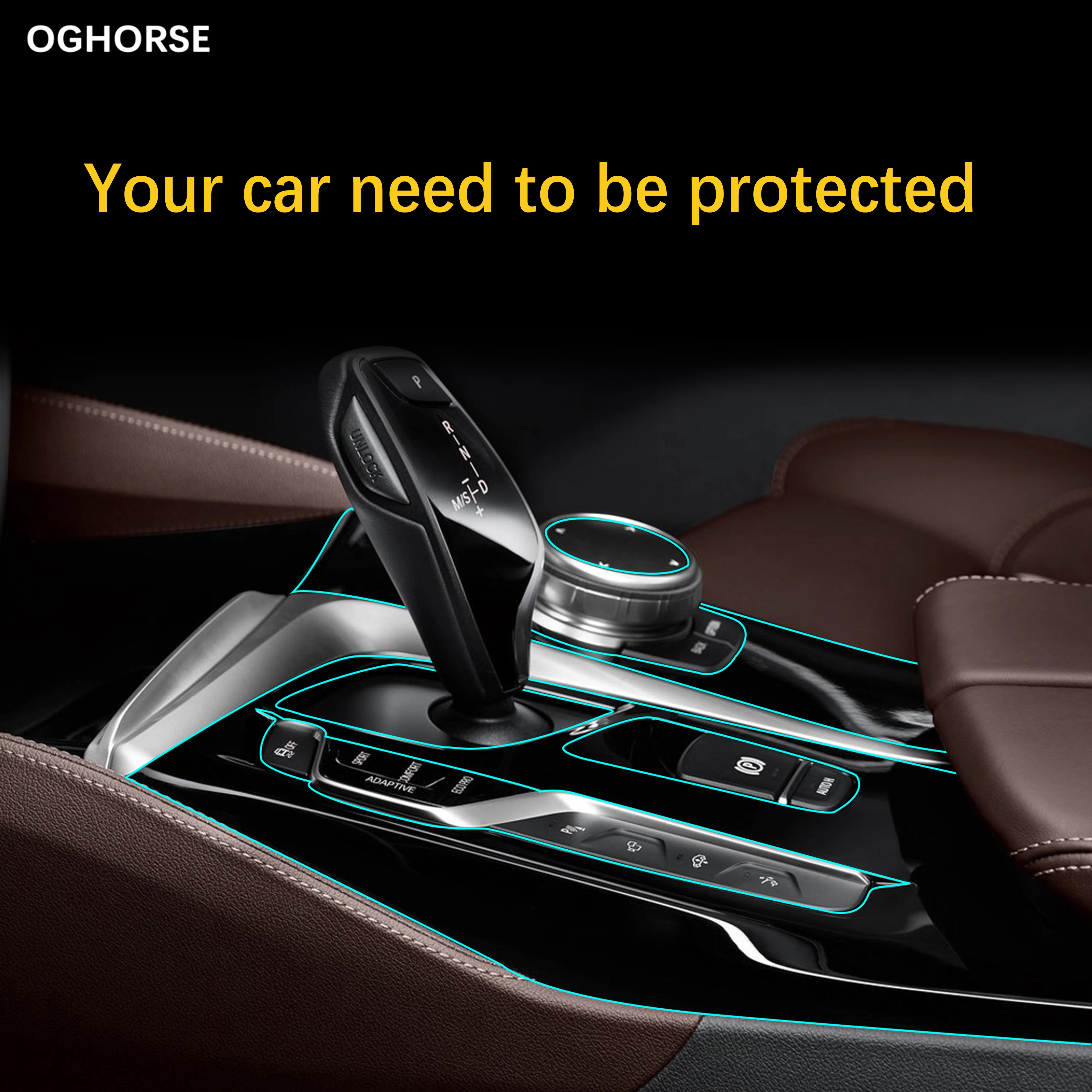 Самоисцеляющая ТПУ наклейка для салона автомобиля центральная консоль панель