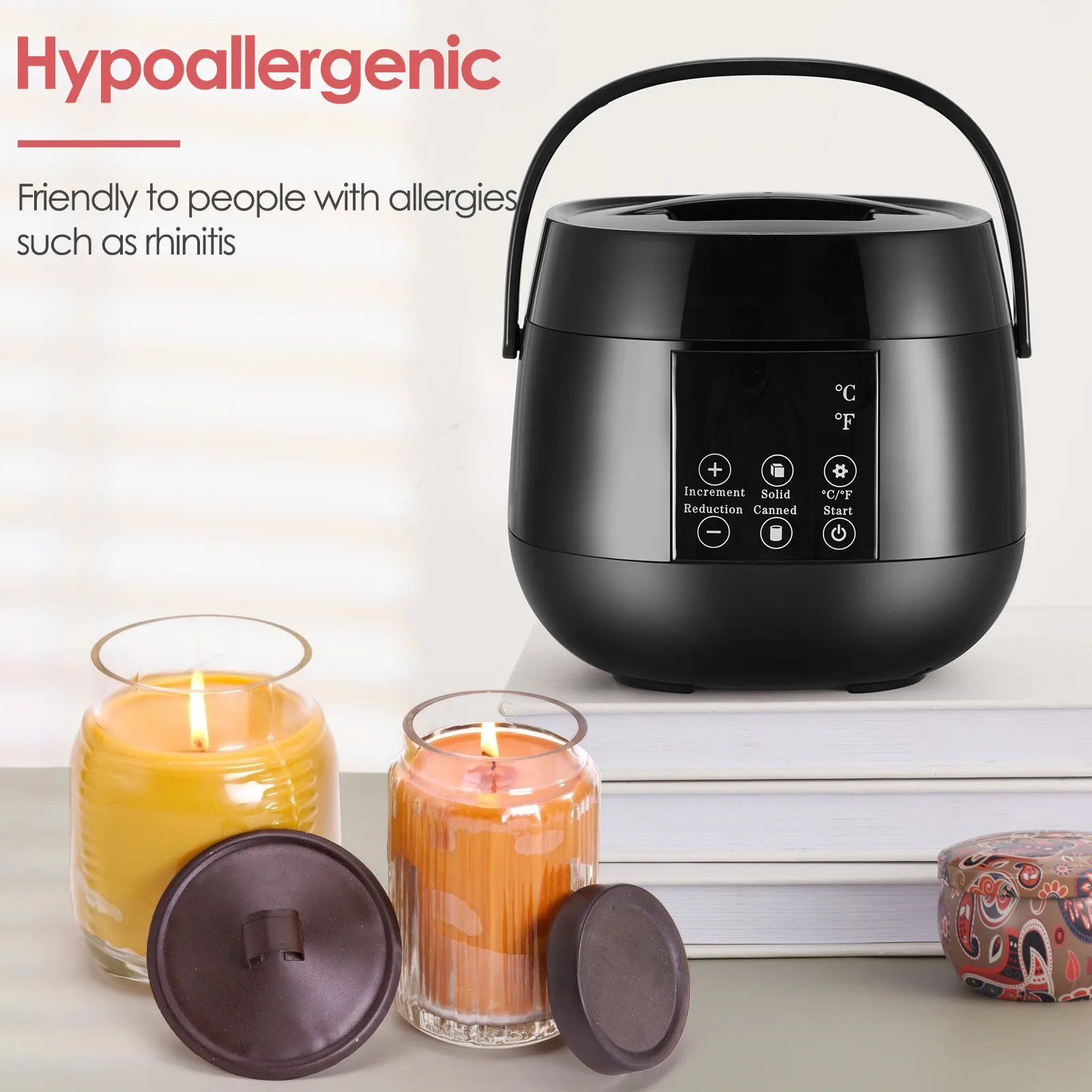 

DIY Candle Making Kit Electric MelterIntelligent Wax Melting Machine Pot 3D Molds Wax Color Dye Blocks Candle Tins Candle Making