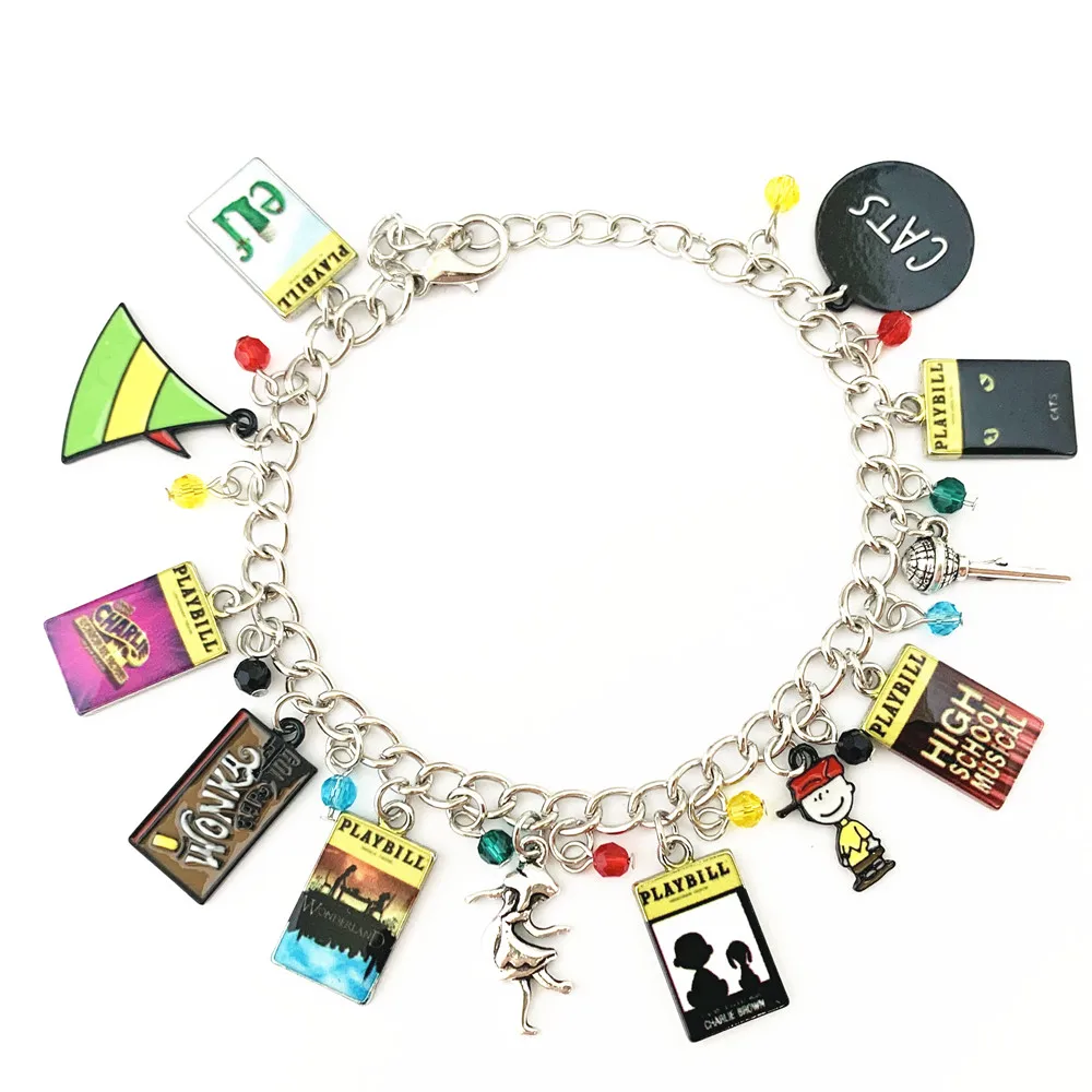 Музыкальный браслет с шармами Бродвей Русалка король Доктор Сейн Фантом Оперы