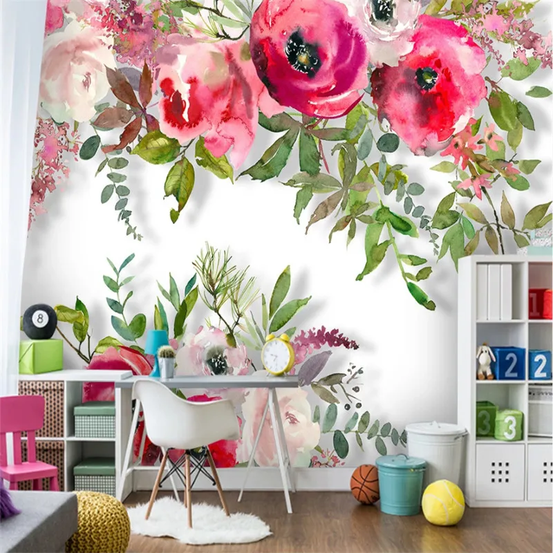 

Pastoral Floral Wallpaper Wall Coverings Living Room Bedroom Decor Mural Wallpaper 3D Wall Papers Home Decor Papel De Parede 3D