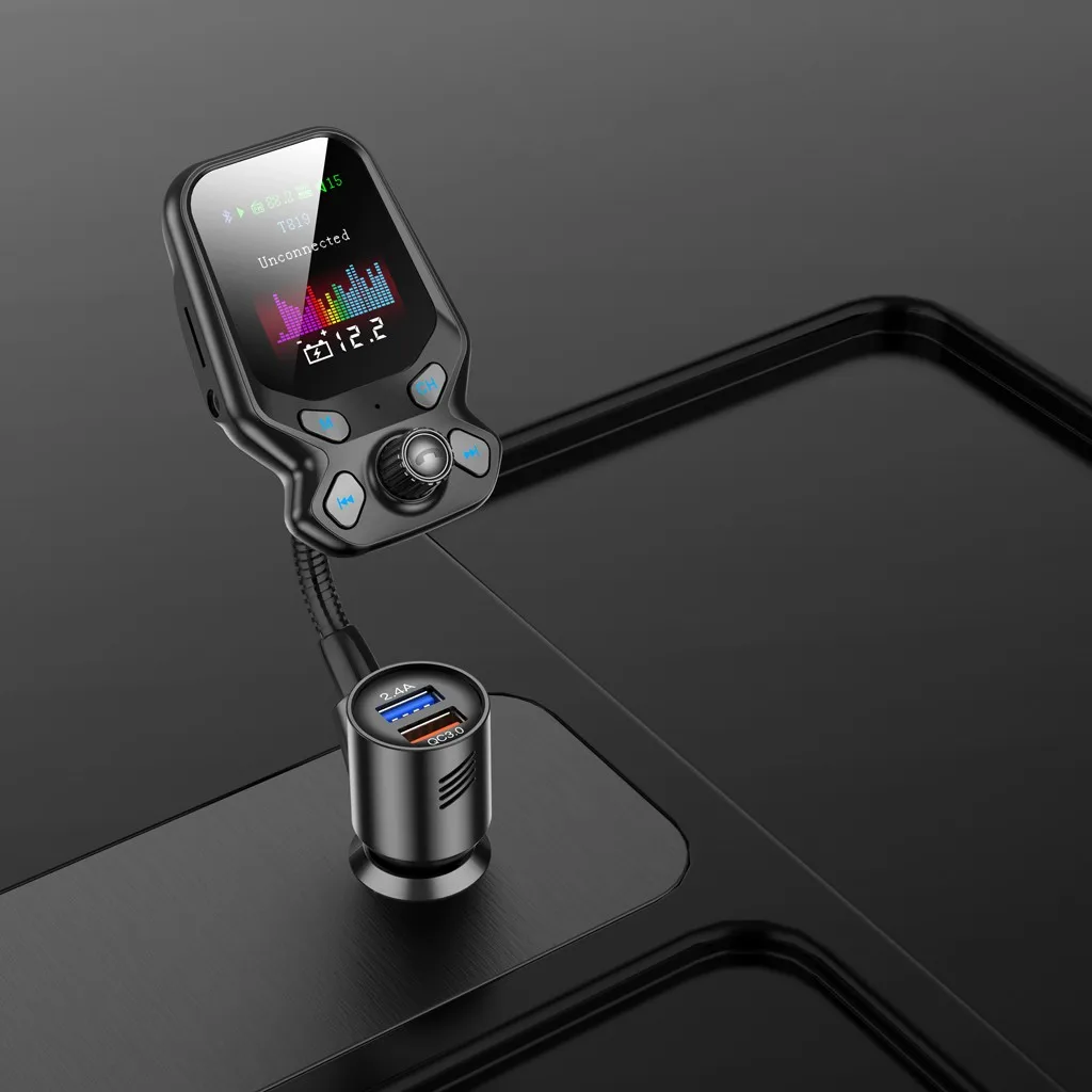 QC3.0 fm передатчик Bluetooth радио адаптер автомобильный 1 77 дюйма цветной экран