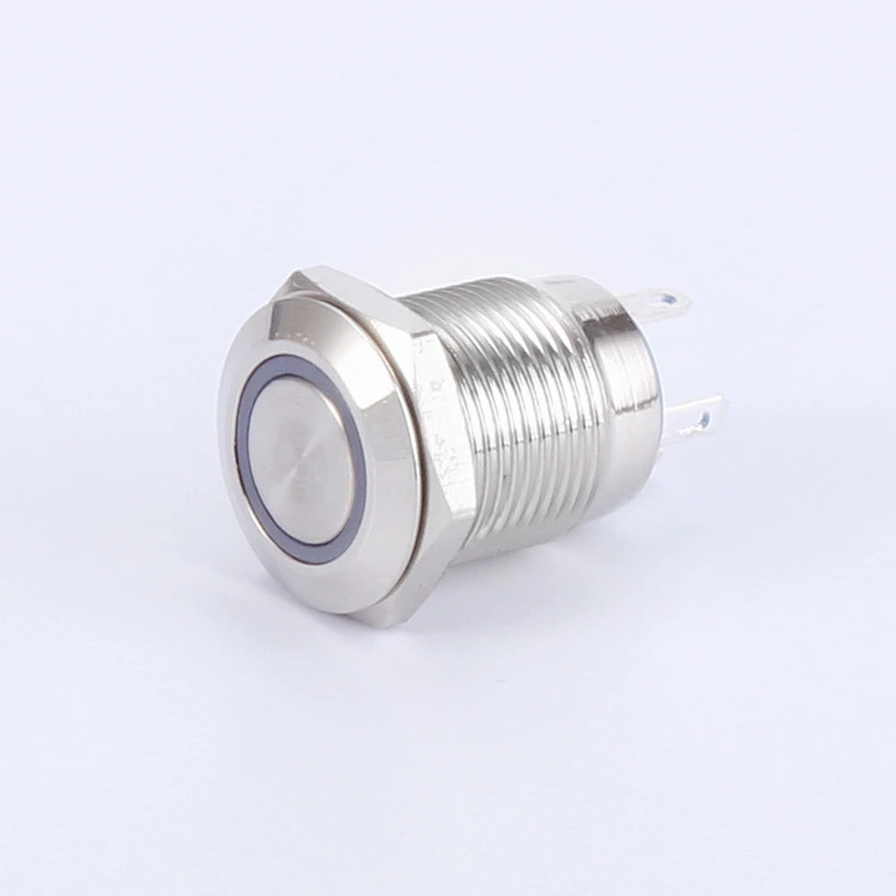 12 мм Плоская Круглая Головка водонепроницаемый выключатель без фиксации
