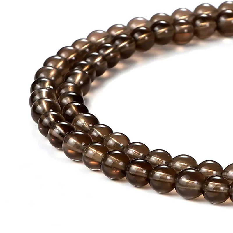 Оптовая продажа коричневый кварц Бусы чай с украшением в виде кристаллов Камень