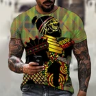 Мужская футболка с коротким рукавом и принтом, размеры S-6XL