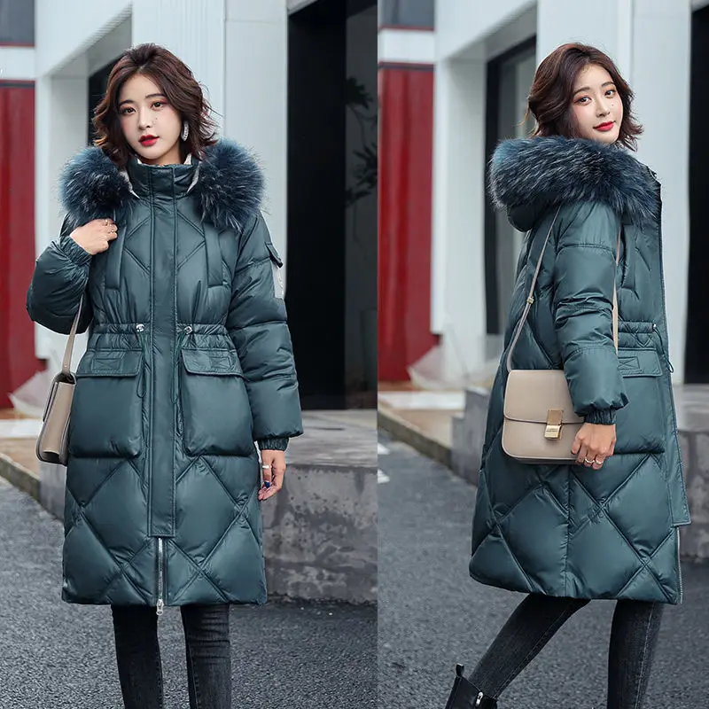 

Новинка 2021, зимняя стеганая куртка, женские студенческие парки средней длины, Женское пальто, Толстая теплая Женская одежда с капюшоном