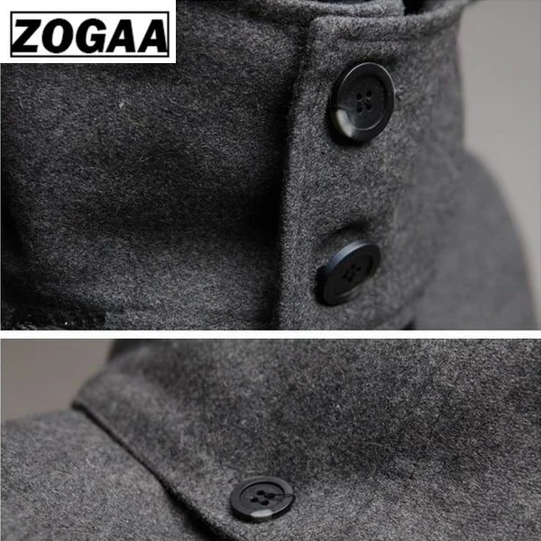 Серая Съемная шляпа модная мужская повседневная крутая куртка средней длины на