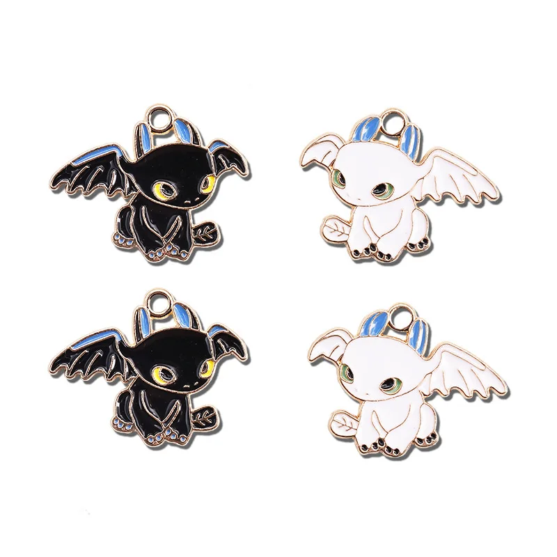 

10 шт./лот эмалевые Мультяшные милые сглаза крылья шармы для изготовления ювелирных изделий серьги Подвески браслет ожерелье DIY дизайн шармы