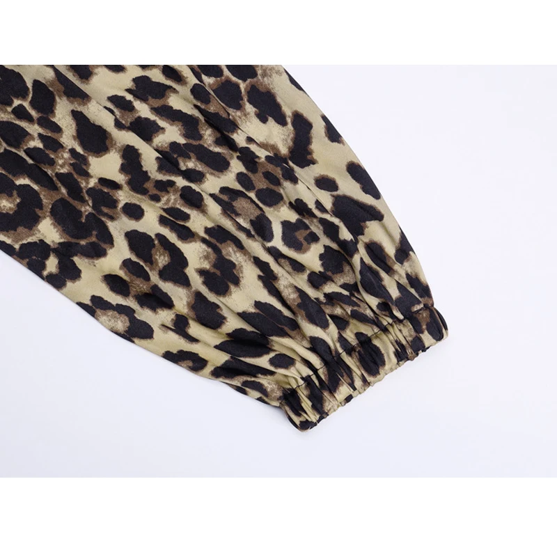 

Casual Women Hip Pop Dance Pants Female High Waist Jogging Sport Trouser Lady Leopard Sweatpants Running Harem for Spring Autumn