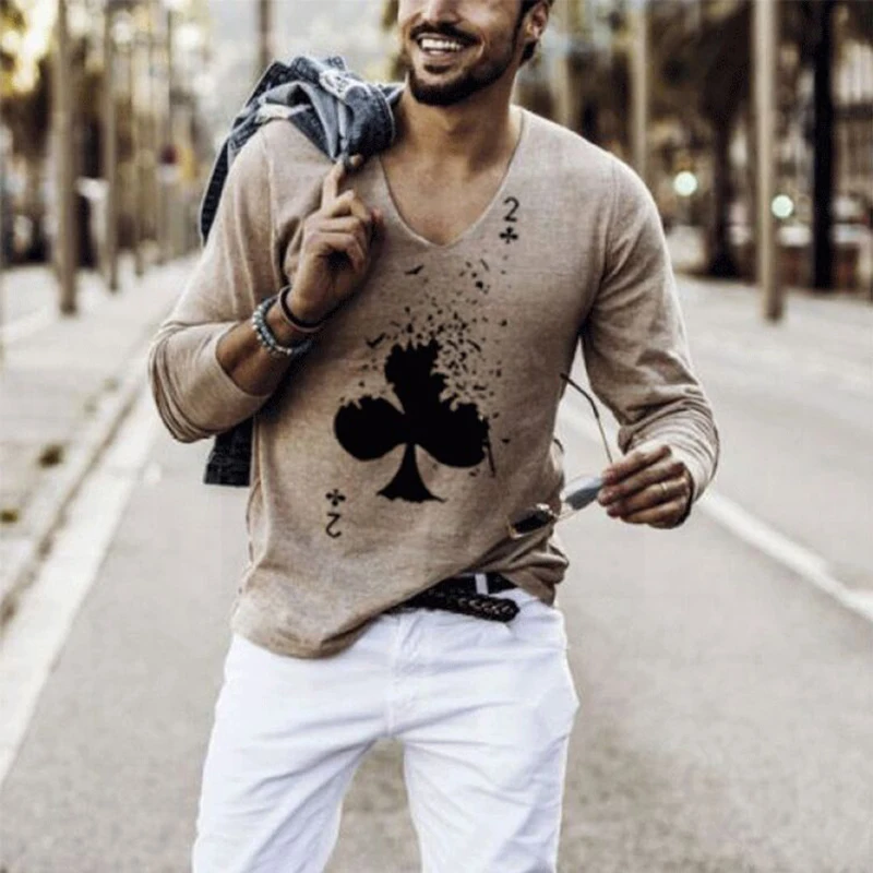 Мужской свитшот Повседневный пуловер с длинным рукавом и круглым вырезом