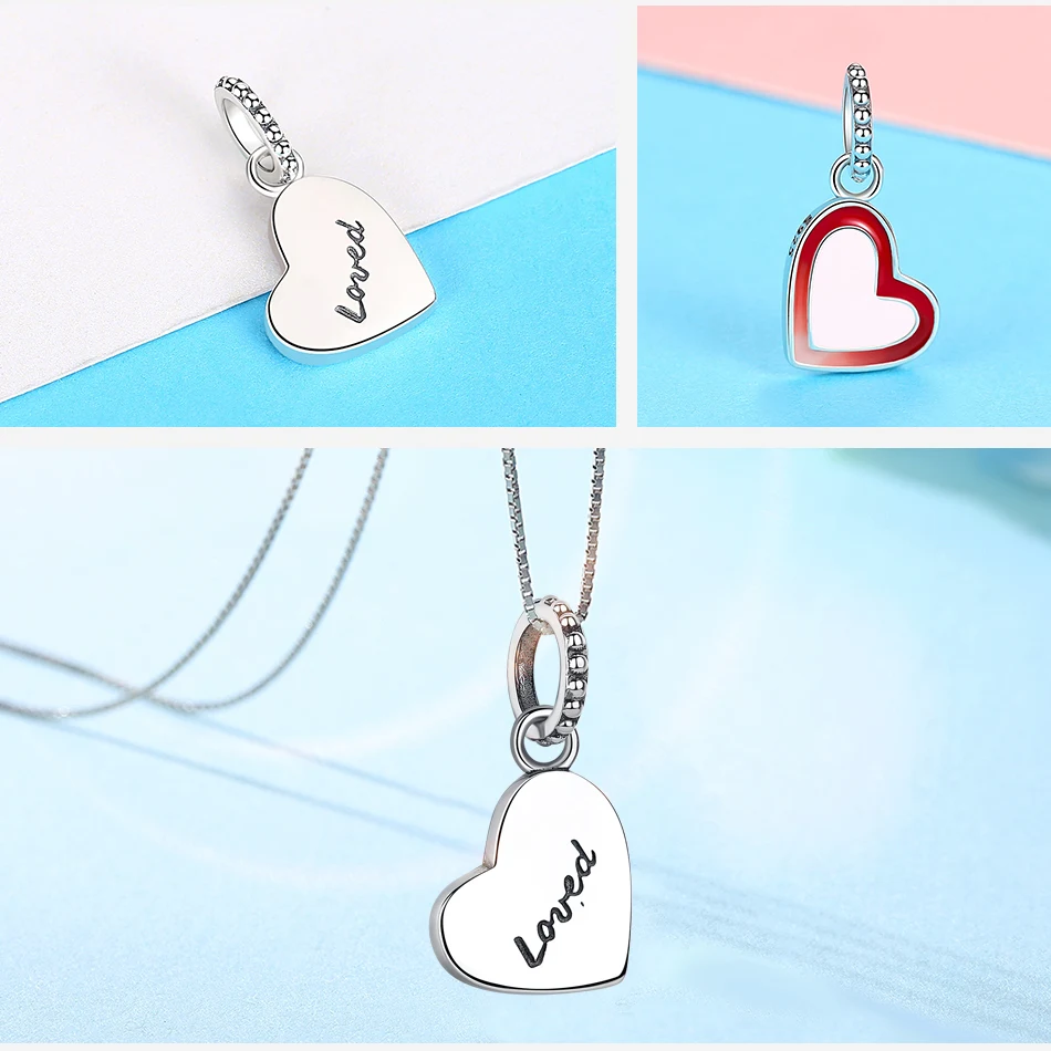 Аутентичные 925 стерлингового серебра бисера браслеты с подвесками украшением в