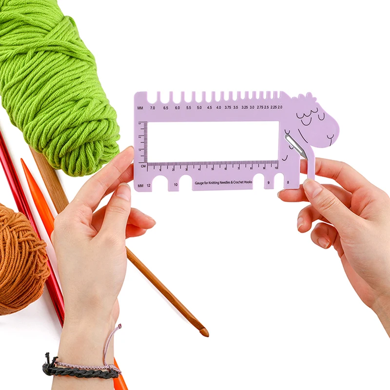 

Knit Pro Needle Crochet View Sizer Crochet Needle Elephant Gauge With YarnCutter