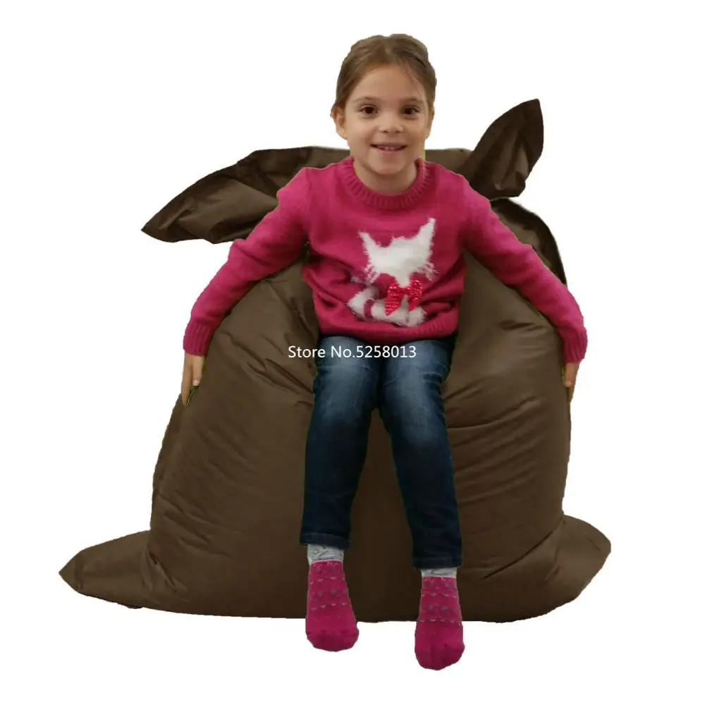 brown 4 футов Jaxx Pillowsak Jr. На открытом воздухе младшей мешок фасоли, дети погремушка диванную подушку-водонепроницаемый, пыленепроницаемый, Цвет водоотталкивающей пропиткой - Цвет: brown