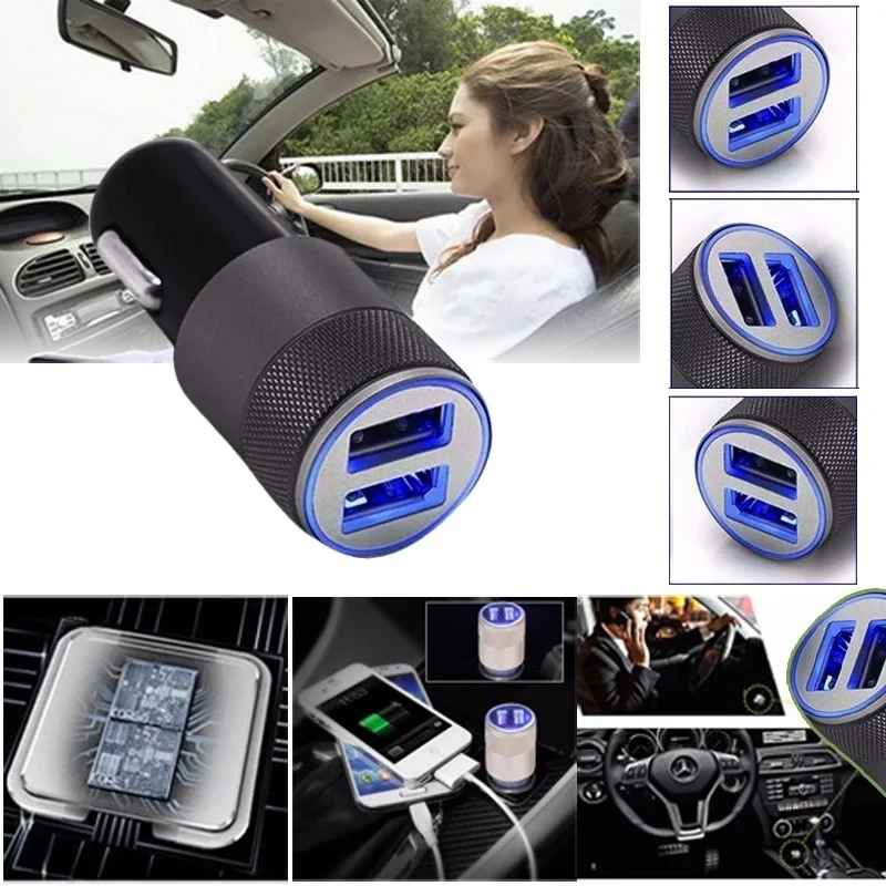 Мини двойной USB порт 12 в универсальное зарядное устройство адаптер для телефона