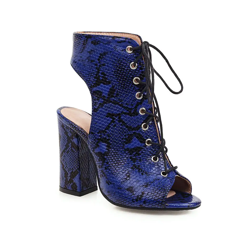 Женские сандалии-гладиаторы со змеиным принтом леопардовая обувь на шнуровке