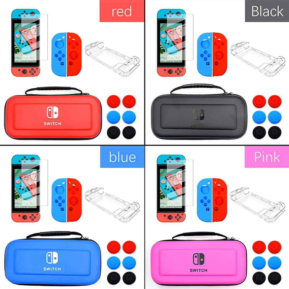 Набор аксессуаров для игровых приставок 10 в 1 Дорожный Чехол консоли Nintendo Switch