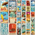 Пляжная фотография, металлический летний знак, металлическая пластина, Настенный декор для пляжа, бара, пляжного дома, серфинга, клуба, декоративная железная живопись